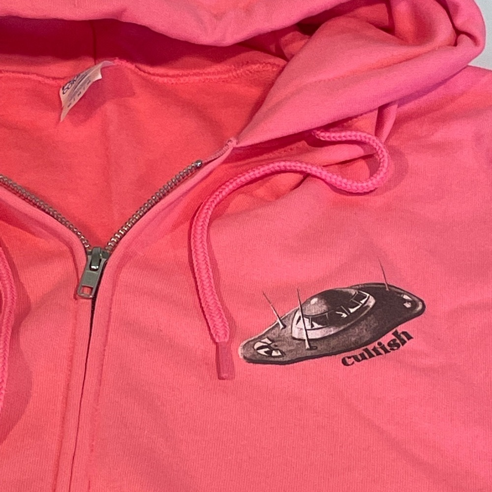 Cultish Pink Hoodie Cotton/Poly womens Size Medium